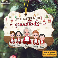 Personalized Life Is Better With Grandkids Christmas Benelux Ornament SB202 23O34 thumb 1