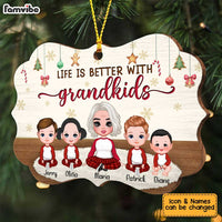 Personalized Life Is Better With Grandkids Christmas Benelux Ornament SB202 23O34 thumb 1