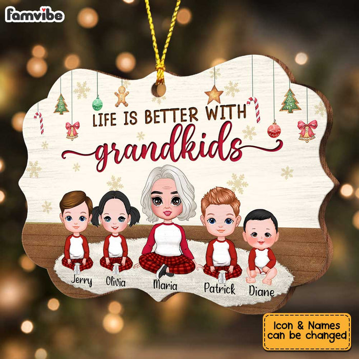 Personalized Life Is Better With Grandkids Christmas Benelux Ornament SB202 23O34 1