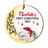 Personalized Elephant First Christmas Circle Ornament SB211 32O47 1