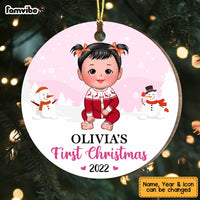Personalized Baby's First Christmas Circle Ornament SB224 30O47 thumb 1