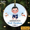 Personalized Baby's First Christmas Circle Ornament SB224 30O47 1