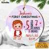 Personalized Baby's First Christmas Circle Ornament SB224 30O28 1