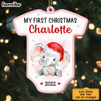 Personalized Baby First Christmas Elephant Onesie Ornament SB221 23O47 thumb 1