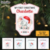 Personalized Baby First Christmas Elephant Onesie Ornament SB221 23O47 1