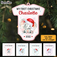 Personalized Baby First Christmas Elephant Onesie Ornament SB221 23O47 thumb 1