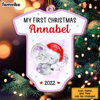 Personalized Baby First Christmas Elephant Onesie Ornament SB221 23O47 thumb 1