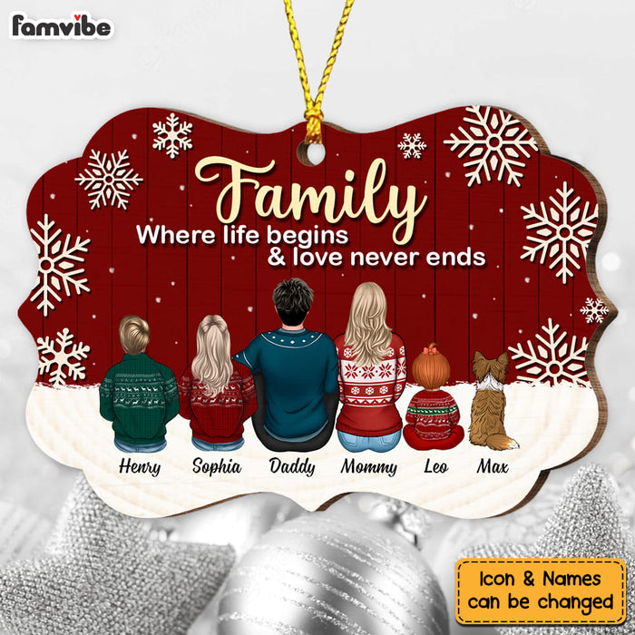 Personalized Family Where Life Begins Christmas Benelux Ornament SB223 30O53 1