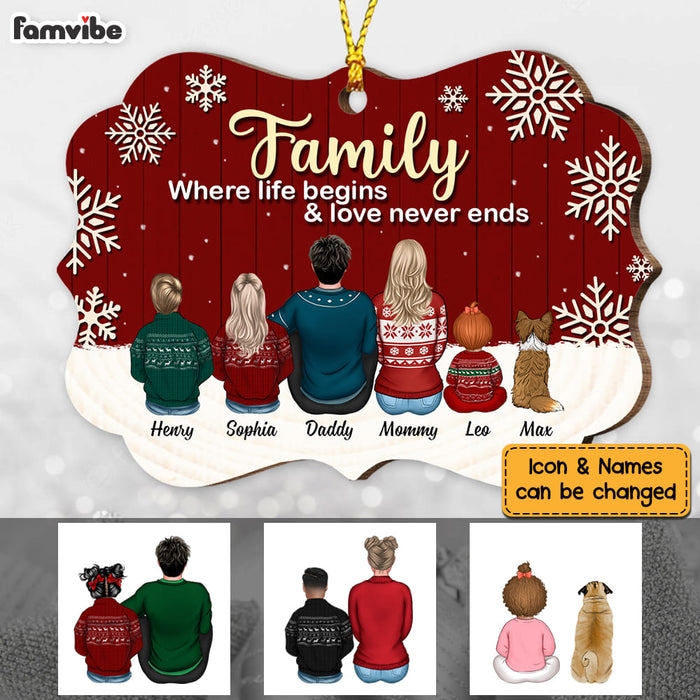 Personalized Family Where Life Begins Christmas Benelux Ornament SB223 30O53 1