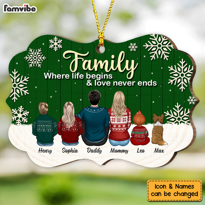 Personalized Family Where Life Begins Christmas Benelux Ornament SB223 30O53 1