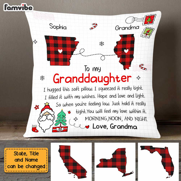 Personalized Granddaughter Long Distance Hug This Drawing Pillow SB223 30O47 1