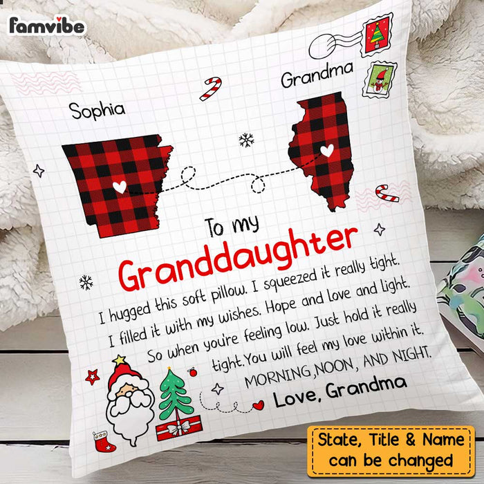 Personalized Granddaughter Long Distance Hug This Drawing Pillow SB223 30O47 1
