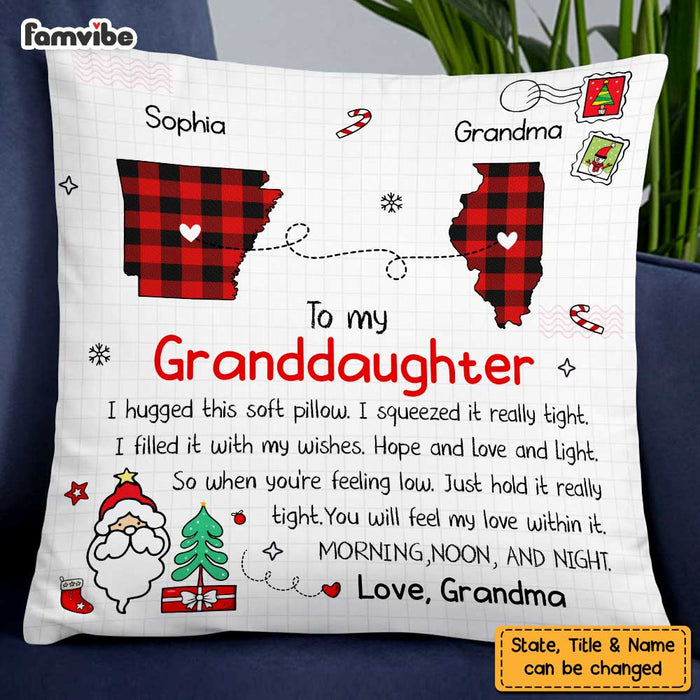 Personalized Granddaughter Long Distance Hug This Drawing Pillow SB223 30O47 1