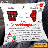 Personalized Granddaughter Long Distance Hug This Drawing Pillow SB223 30O47 thumb 1