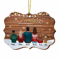 Personalized Family Christmas Wood Pattern Benelux Ornament SB2210 30O34 thumb 1