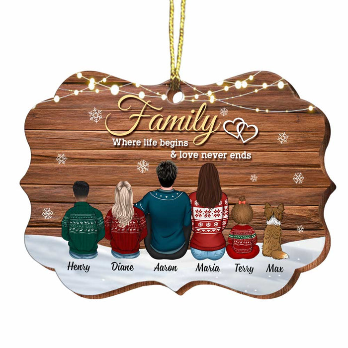 Personalized Family Christmas Wood Pattern Benelux Ornament SB2210 30O34 1