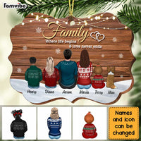 Personalized Family Christmas Wood Pattern Benelux Ornament SB2210 30O34 thumb 1