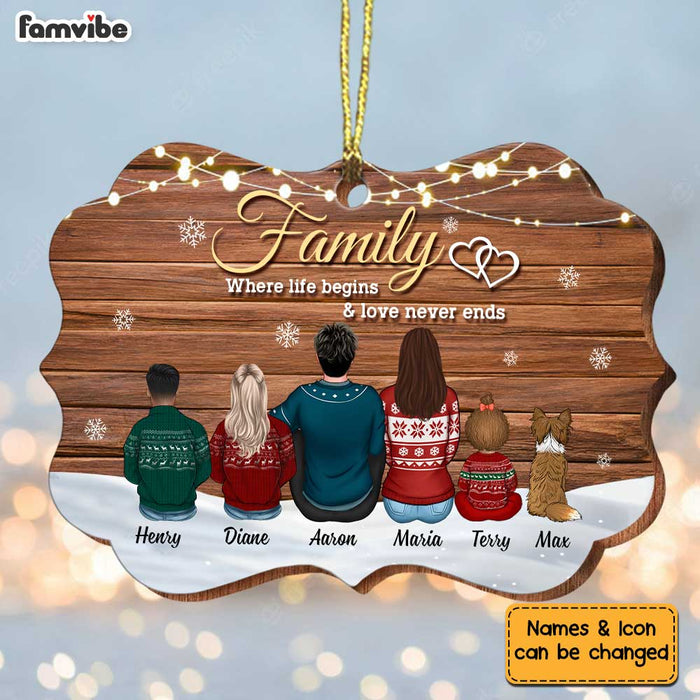 Personalized Family Christmas Wood Pattern Benelux Ornament SB2210 30O34 1