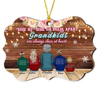 Personalized Grandma LDR Side By Side Grandkids Always Close To Heart Benelux Ornament SB221 58O67 thumb 1
