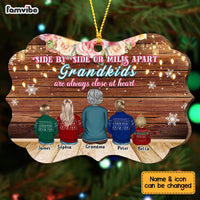 Personalized Grandma LDR Side By Side Grandkids Always Close To Heart Benelux Ornament SB221 58O67 thumb 1