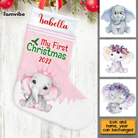 Personalized Elephant Baby's First Christmas Stocking SB231 30O28 thumb 1