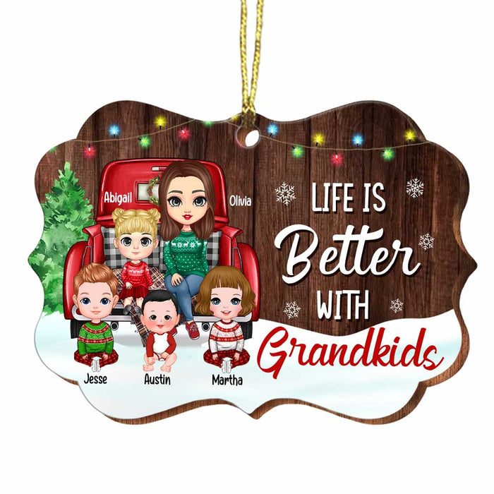 Personalized Grandma Red Truck Benelux Ornament SB236 30O34 1