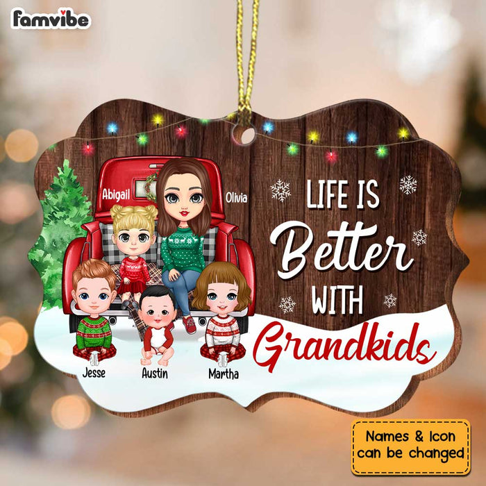 Personalized Grandma Red Truck Benelux Ornament SB236 30O34 1