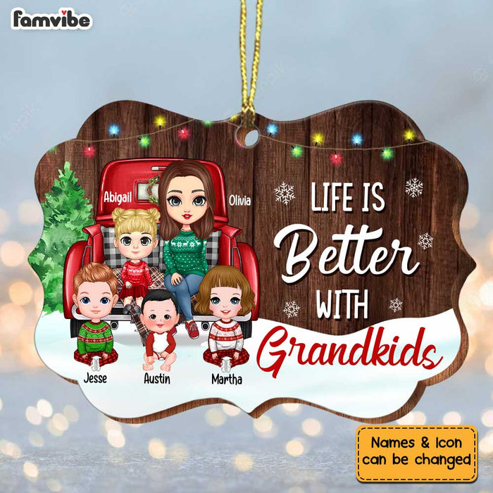 Personalized Grandma Red Truck Benelux Ornament SB236 30O34 1