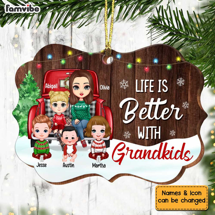 Personalized Grandma Red Truck Benelux Ornament SB236 30O34 1