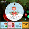 Personalized My First Christmas Baby Boy Girl Circle Ornament SB231 58O67 1