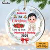 Personalized My First Christmas Baby Boy Girl Circle Ornament SB232 58O67 1