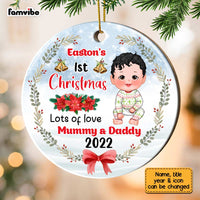 Personalized My First Christmas Baby Boy Girl Circle Ornament SB232 58O67 thumb 1