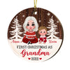 Personalized First Christmas As Grandma Circle Ornament SB234 23O53 thumb 1