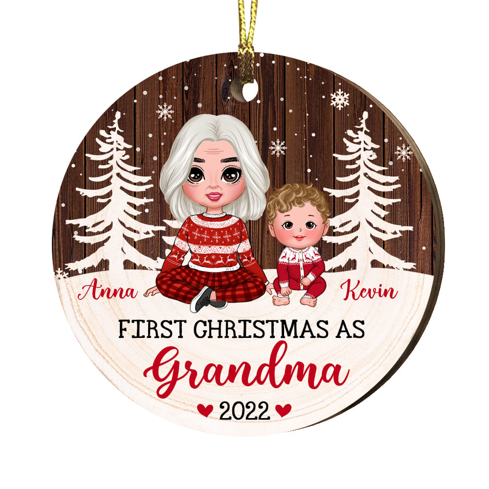 Personalized Christmas Grandma's Favorite Gifts Circle Ornament - Vikings  Warehouse