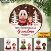 Personalized First Christmas As Grandma Circle Ornament SB234 23O53 1