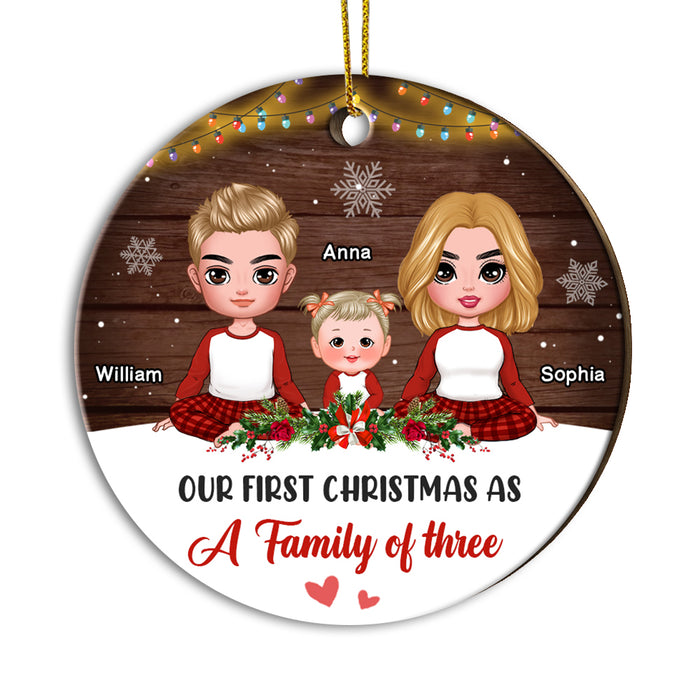 Personalized Family First Christmas Circle Ornament SB231 32O28 1