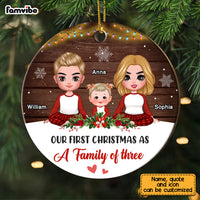 Personalized Family First Christmas Circle Ornament SB231 32O28 thumb 1