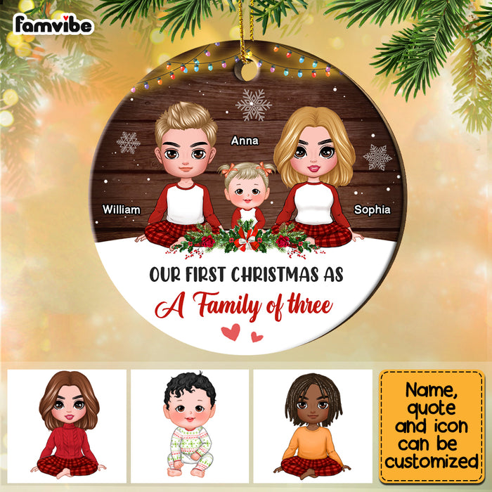 Personalized Family First Christmas Circle Ornament SB231 32O28 1