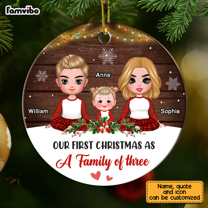 Personalized Family First Christmas Circle Ornament SB231 32O28 1