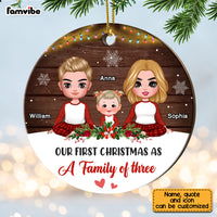 Personalized Family First Christmas Circle Ornament SB231 32O28 thumb 1