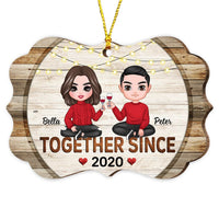 Personalized Christmas Couple Together Since Benelux Ornament SB231 23O47 thumb 1