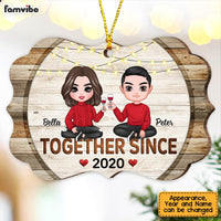 Personalized Christmas Couple Together Since Benelux Ornament SB231 23O47 thumb 1