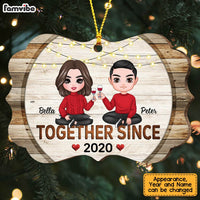 Personalized Christmas Couple Together Since Benelux Ornament SB231 23O47 thumb 1