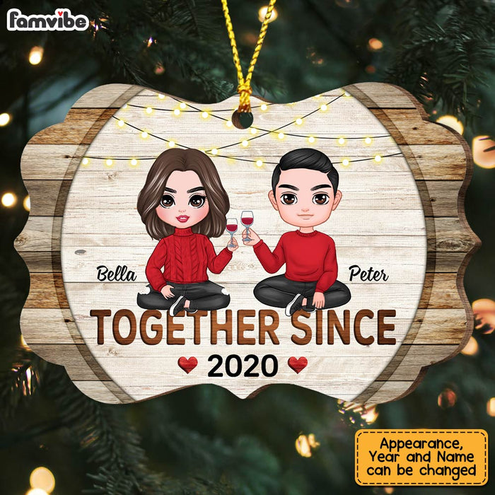 Personalized Christmas Couple Together Since Benelux Ornament SB231 23O47 1