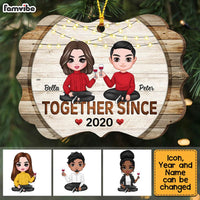 Personalized Christmas Couple Together Since Benelux Ornament SB231 23O47 thumb 1