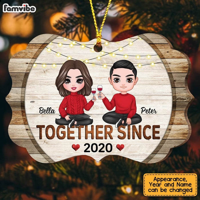 Personalized Christmas Couple Together Since Benelux Ornament SB231 23O47 1