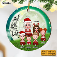 Personalized Grandma Love You To The Moon And Back Circle Ornament SB232 32O28 thumb 1