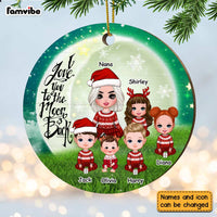 Personalized Grandma Love You To The Moon And Back Circle Ornament SB232 32O28 thumb 1