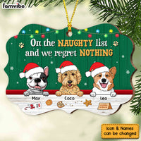 Personalized Dog Christmas Naughty List Benelux Ornament SB235 30O53 thumb 1