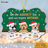 Personalized Dog Christmas Naughty List Benelux Ornament SB235 30O53 thumb 1